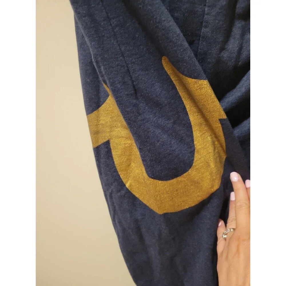 True Religion Loungewear Jogger Sweatpants Navy Logo Zip Pocket Men's XL